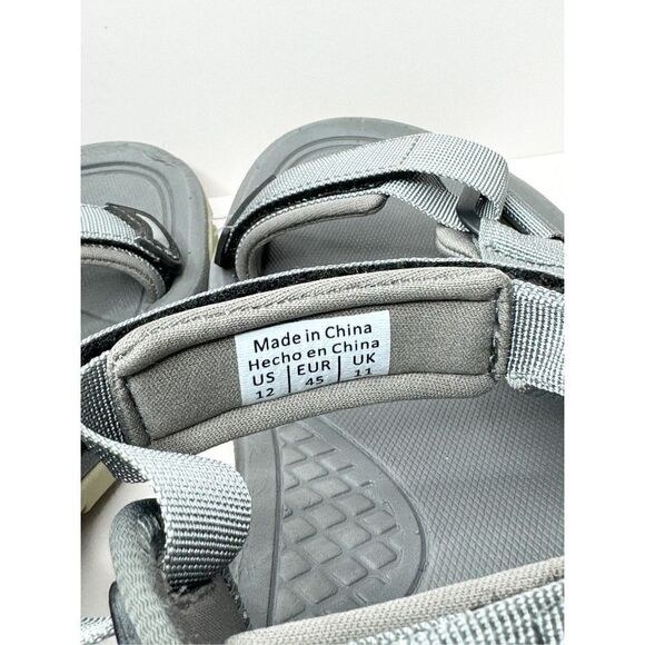 Steve Madden Sandals Men’s Size 12 Crazee Open Toe Gray Sport Shoes - Picture 8 of 10